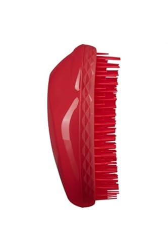 Tangle Teezer Thick & Curly cepillo pelo antitirones rojo - Peine pelo rizado - Cepillo desenredante para metodo curly antirotura