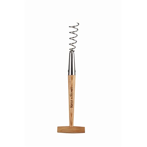 Kent & Stowe Deshierbador Corto Manual – Extractor de Malas Hierbas de Acero Inoxidable, deshierbadora con Mango de Madera de Fresno, tamaño: 97 cm