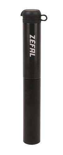 ZEFAL Gravel Mini - Mini Bomba Bicicleta Gravel - Inflador de Bici Ligera y Duradera - Bomba de Aire Bicicleta para Montar en el Cuadro - Negro