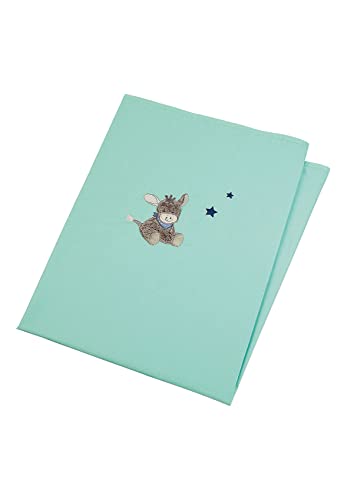 Sterntaler Drap d’Été Anti-UV Âne Emmi, Âge : Bébé dès la Naissance, 70 x 100 cm, Turquoise