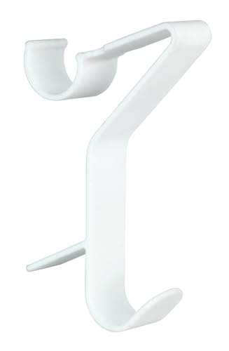 Maximex Flexi - Set di 3 ganci rotondi per termosifoni da bagno, in plastica (ABS), 2,5 x 13 x 8,8 cm, colore: Bianco