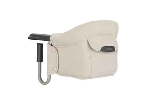 Inglesina Fast, Siège de Table Pliable, Beige (Desert Beige), Facile à Transporter, Lavable, Installation Sécurisée, Jusqu'à 15 kg, 35 x 27 x 42 cm