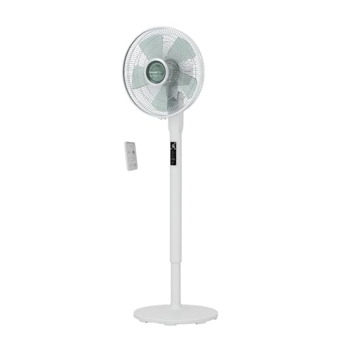 Rowenta Turbo Silence Extreme+ - Ventilador de pie potente y silencioso, motor Effitech, menor consumo energético, 16 velocidades, 3 modos automáticos, temporizador de 12h, mando a distancia, VU5890