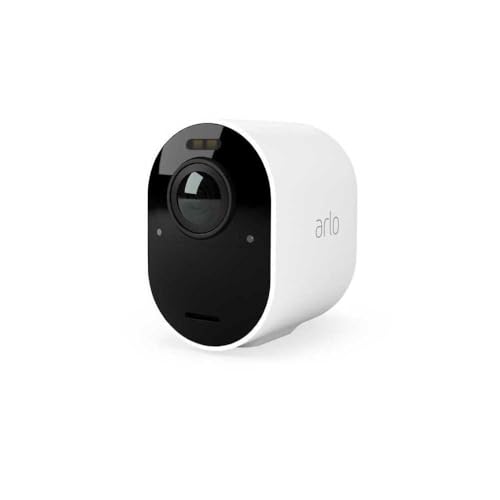 Arlo Ultra 2 Camara de Vigilancia WiFi Exterior 4K, Camara de Vigilancia WiFi Interior, Sensor de Movimiento, Alarmas Para Casa, Requiere Smart Hub Que Se Vende Por Separado, Cámara Adicional, Blanca