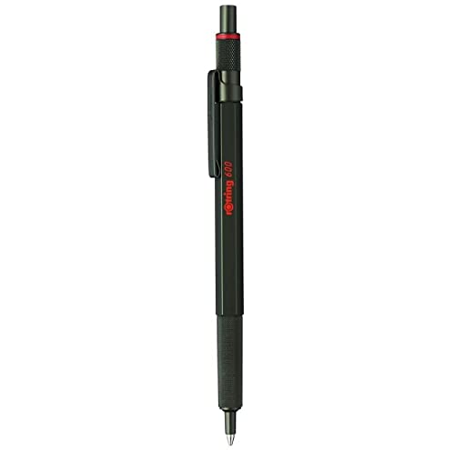 rOtring 600 stylo bille | pointe moyenne | encre noire | corps vert | rechargeable