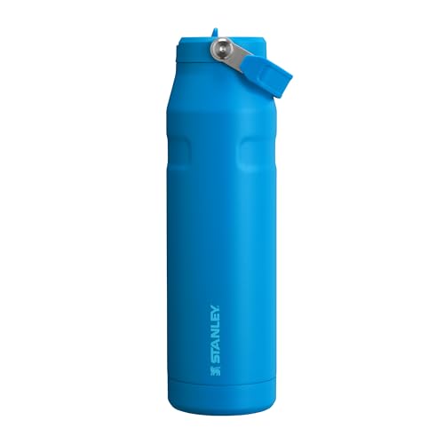Stanley 1913 Flip Straw 2.0 Borraccia Con Cannuccia 1.06L - 17 Ore Di Freddo - 4 Giorni Di Freddo - Acciaio Inossidabile - Senza BPA - A Prova di Perdite - Lavabile In Lavastoviglie - Azure