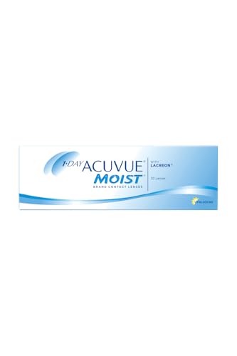 Acuvue 1-DAY Acuvue MOIST con tecnologia LACREON; Lenti a contatto giornaliere; Protezione UV;-3.00 diottrie; BC 8.5; DIA 14.20; 30 lenti