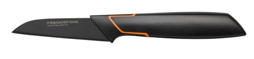 Fiskars Coltello per Sbucciare, Acciaio Inossidabile, Nero, 19.6 x 6.5 x 1.6 cm, 1003091