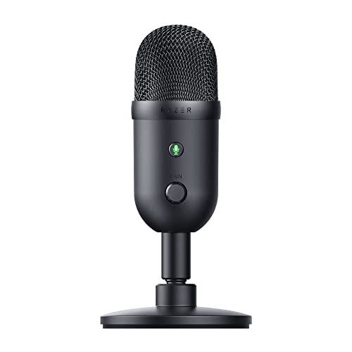 Razer Seiren V2 X - USB-Mikrofon für Streamer (25-mm Mikrofon, Supernieren-Richtcharakteristik, Verstärkungsbegrenzer, Mikrofonüberwachung, Schockdämpfer) Noir