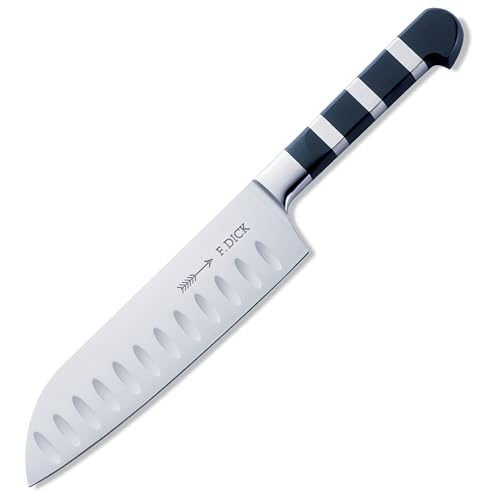 F. DICK Santoku, coltello cucina, 1905 (coltello con lama 18 cm, acciaio X50CrMoV15, Inox, 56° HRC) 8194218K
