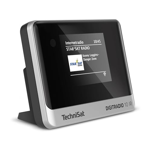 TechniSat DIGITRADIO 10 IR - Adaptateur Radio internet et DAB+ (WLAN, Ecran couleur, Bluetooth, Télécommande, Réveil, Idéal pour les chaînes Hi-Fi et stéréo) noir/argent