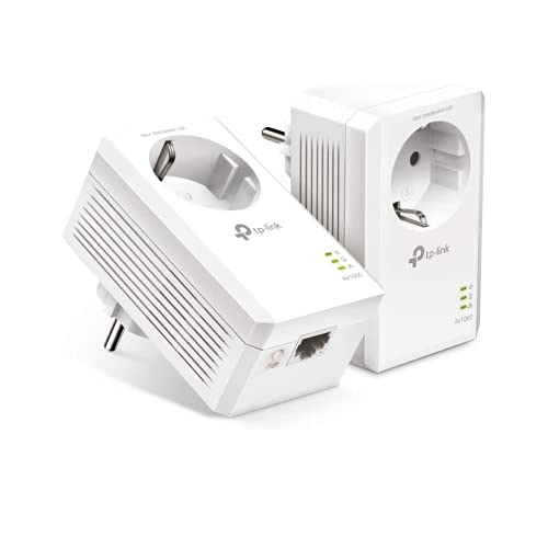 TP-Link TL-PA7017P Gigabit Powerline AV1000, Kit de Inicio, Sin WiFi, 1 Gigabit Puerto, Super Ahorro de Energía, Color Blanco