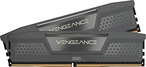 CORSAIR VENGEANCE DDR5 32GB (2x16GB) DDR5 6000MHz CL36 AMD EXPO Intel XMP iCUE Memoria Compatibile per Computer - Grigio (CMK32GX5M2E6000Z36)
