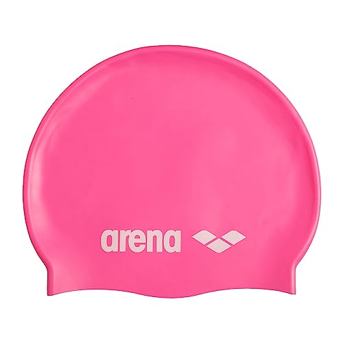 Arena Klassische Unisex-Badekappe aus weichem Silikon für Damen und Herren, intensives Training und Rennen, komfortabel, rutschfest, Langhaar, Hellrosa