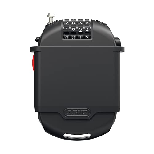 ABUS Candado especial Combiflex 2503/120 + soporte UCH 2503 - adecuado como candado para equipaje, candado para esquís, candado para casco - cable de acero de 120 cm - con código de combinación
