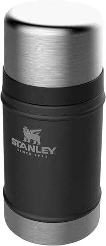 STANLEY 1913 Classic Legendary Food Jar 0.7L - Contenitore Termico Per Alimenti Caldi - Thermos - Lavabile In Lavastoviglie - Portavivande - Senza BPA & Acciaio Inox - Matt Black