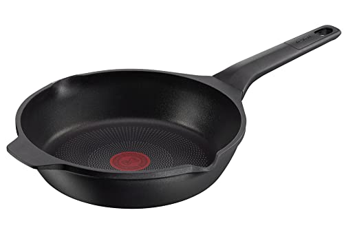 Tefal Aroma On - Sartén de aluminio fundido 24 cm recubrimiento titanio antiadherente y thermosport, aptas para todo tipo de cocinas, base gruesa adecuada para inducción