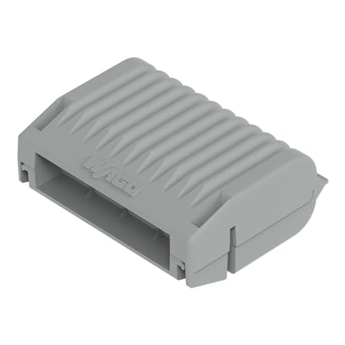 WAGO® 207-1332 - Scatola in gel, misura 2, protezione dall'umidità per morsetti di collegamento, 4 pezzi, colore: Grigio