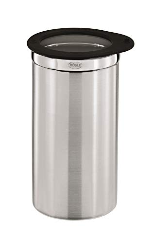 Rösle Bote para Café con Tapa Hermética, Recipiente de Calidad para Guardar 500 G de Café u Otros Alimentos, Acero Inoxidable 18/10, Apta para el Lavavajillas, 10 cm