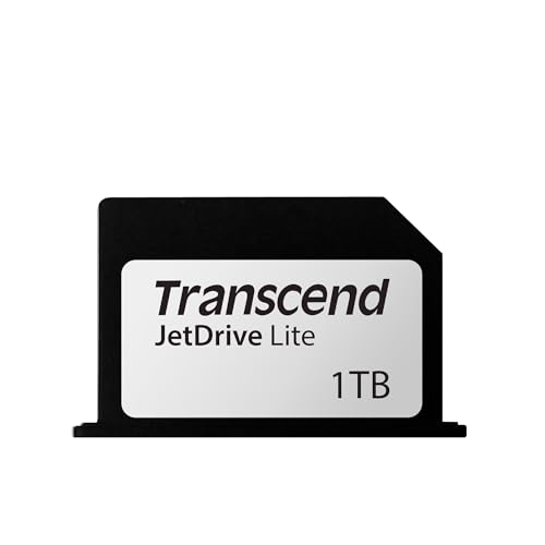 Transcend Carte d'extension JetDrive Lite 330 1TB pour MacBook Pro 2021 jusqu'à 95/75 MB/s - TS1TJDL330