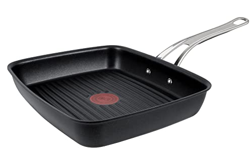 Tefal Jamie Oliver Cook's Classics Grillpfanne 23x27 cm, Antihaftversiegelung, gerillte Bratfläche, induktionsgeeignet, backofenfest, genieteter Griff, E2454144