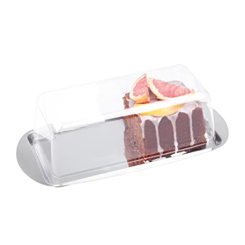 CHG 14005 Königskuchenplatte, Silber, 35 x 17 x 10 cm