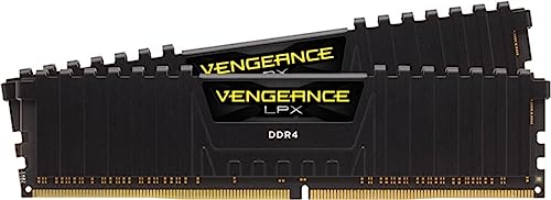 Corsair CMK16GX4M2B3200C16, Vengeance LPX 16Go (2x8Go) DDR4 Jusqu'à 3200MHz C16 XMP 2.0 Kit de Mémoire Haute Performance - Noir