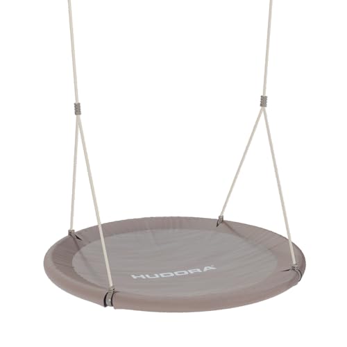 HUDORA Columpio de Nido Lounge - Columpio Ajustable en Altura diámetro de 90/110 cm para hasta 150 kg - Columpio Colgante con Asiento Cerrado - Columpio Familiar para Uso en Interiores y Exteriores