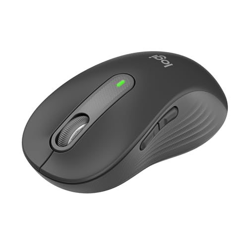 Logitech Signature M650 L Kabellose Maus - für große Hände, Leise Klicks, Anpassbare Seitentasten, Bluetooth, Kompatibilität mit mehreren Geräten - Graphit