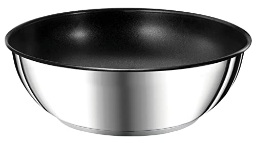 Tefal Ingenio Preference Poêle Wok 26 cm, Induction, Acier inoxydable, Revêtement antiadhésif, Empilable, Compatible lave-vaisselle, Fabriqué en France L9737702