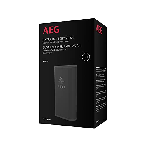 AEG AZE150 Batteria di ricambio per AP8000 (batteria di riserva, lunga durata, cambio rapido, capacità 2,5 Ah, potenza potente, nero)