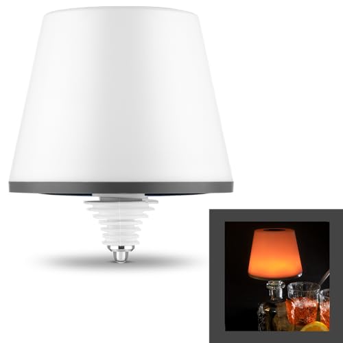 REV Lamparus Flame - Lámpara de mesa inalámbrica con batería, 130 lm, 2 W, 4000 mAh, con función de atenuación, modo de luz de vela y protección IP54 contra salpicaduras, lámpara de mesa táctil para