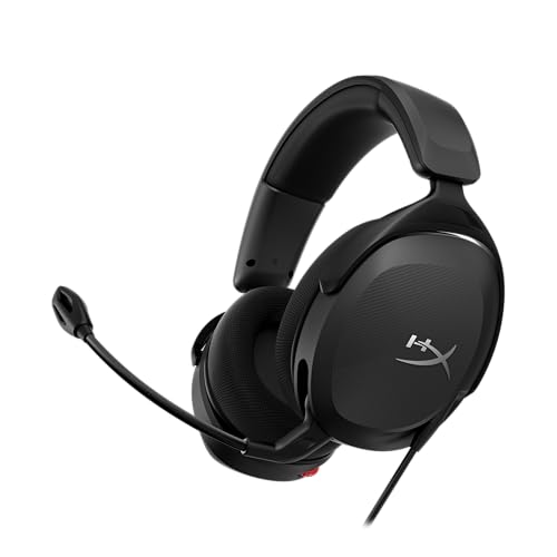 HyperX Cloud Stinger 2 Core, Cascos gaming para PC, Drivers de 40 mm y Audio Envolvente, 3.5 mm, Micrófono Plegable con cancelación de ruido - Negro