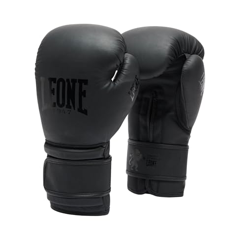 LEONE 1947, Black Edition Boxhandschuhe, Unisex-Erwachsene, Schwarz, 14 oz, GN059