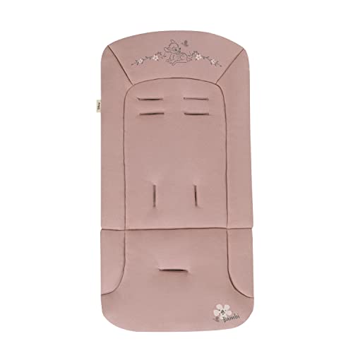 hauck Disney Universal Sitzauflage für Buggys Kinderwagen & Fahrradanhängern aus Atmungsaktiver, Weicher Baumwolle, Einfache Befestigung, für Sommer & Winter (Pushchair Seat Liner, Bambi Rose)
