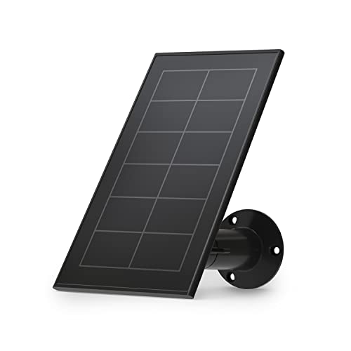 Arlo Zertifiziertes Zubehör, Solarpanel, Kabel 2.4m, Wetterfest, Kompatibel Mit Pro 3, Pro 4 (+XL), Pro 5, Floodlight, Ultra 2 (+XL), Go 2, Um Ihre Kameras 24/7 Aufgeladen Zu Halten, Schwarz
