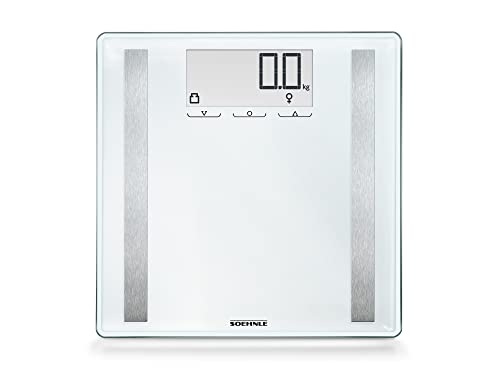 Soehnle Shape Sense Control 200 Pesa Persona Elettronica, Vetro di Sicurezza, 36 x 35 x 3.2 cm