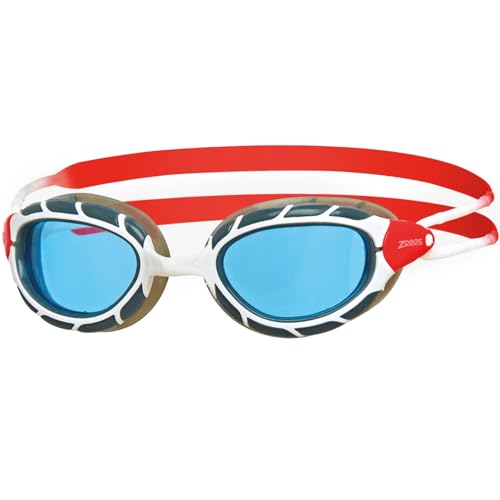 Zoggs Gafas de natación, Adultos Unisex, Blanco/Rojo/Tinte, una una talla