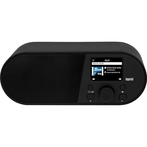 Imperial i105 | Radio Internet avec Wi-FI | Lecteur multimédia | USB | DLNA | Écran Couleur | Fonction réveil | Contrôle Via Application | Noir