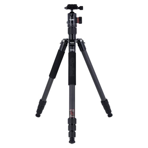 Rollei C6i Tripode Camara Nergo, 172cm Tripode Carbono Fotografia de Viaje Portátil con Cabezal Esférico de 360° Camera Tripod para Sony Canon Nikon Trípode Móvil con Soporte para Teléfono