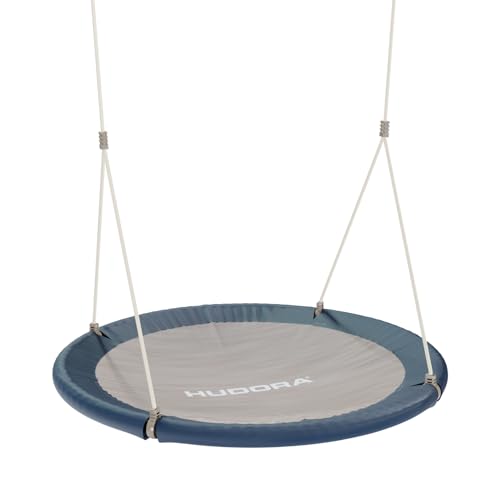 HUDORA Columpio de Nido Lounge - Columpio Ajustable en Altura diámetro de 90/110 cm para hasta 150 kg - Columpio Colgante con Asiento Cerrado - Columpio Familiar para Uso en Interiores y Exteriores