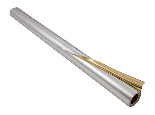 Folia Bringmann Folia, Großrolle Alufolie, 50cmx10m, doppelseitig, Gold-Silber (F/4/2)