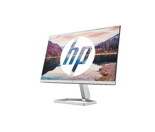 HP M22f Monitor - 21,5 Zoll Bildschirm, Full HD IPS Display, 75Hz, 5ms Reaktionszeit, VGA, HDMI 1.4, Silber/schwarz