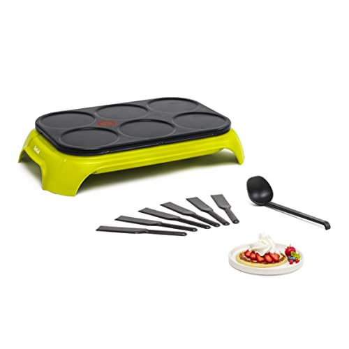 Tefal Crêpière électrique, 1000 W, Surface Antiadhésive, Fonction Thermospot, Crêpes, Pancakes, Fabriqué En France, Crep'Party Colormania PY559312