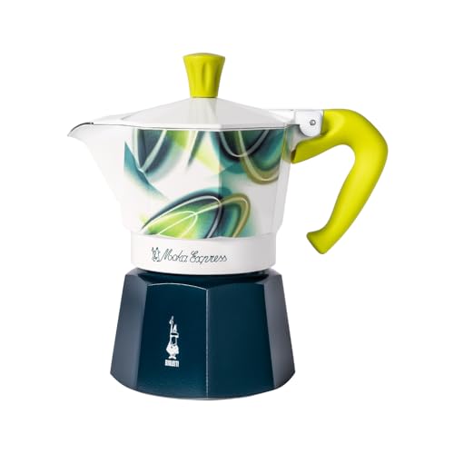 Bialetti Moka Express de 3 tazas (130 ml) MICO, Edición especial Milano Cortina 2026, Cafetera de aluminio, no apta para inducción, mango ergonómico antiquemaduras