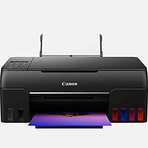 Canon Pixma G650 Megatank, Impresora Fotográfica 3 en 1, Sistema de Inyección de Tinta, Depósitos de Tinta Rellenables, Conectividad WiFi, Pantalla LCD, Print, Ahorro de Energía, Negro