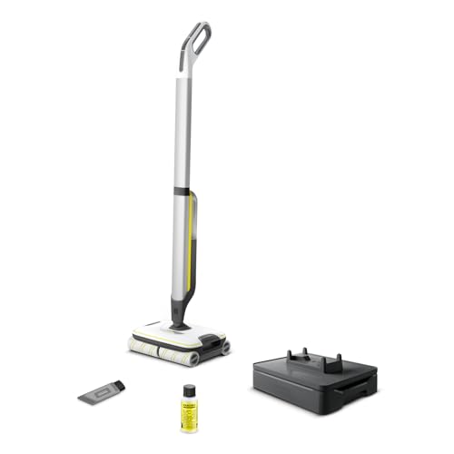 Kärcher Nettoyeur de Sols FC 7 Cordless, Avec 4 Rouleaux Microfibres Contrarotatifs, Durée d'Utilisation de la Batterie : env. 45 min, Rendement de Surface par Charge de Batterie : env. 175 m²