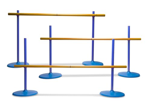 BS Toys – Hurdles & Limbo – Juego de Velocidad y Flexibilidad – Barreras Ajustables para Saltar y Limbo