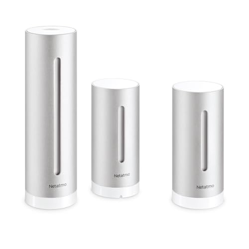 Netatmo Estación Meteorológica Para Interiores y Exteriores Con Sensor Inalámbrico Para Exteriores + Módulo Adicional, Compatible Con Amazon Alexa, Google Home Y Apple HomeKit, NBU-NWS-NIM-EU