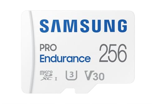 Samsung Memorie MB-MJ256KA PRO Endurance Scheda MicroSD per Videosorveglianza e Dashcam da 256 GB, UHS-I U3, fino a 100 MB/s, Adattatore SD Incluso